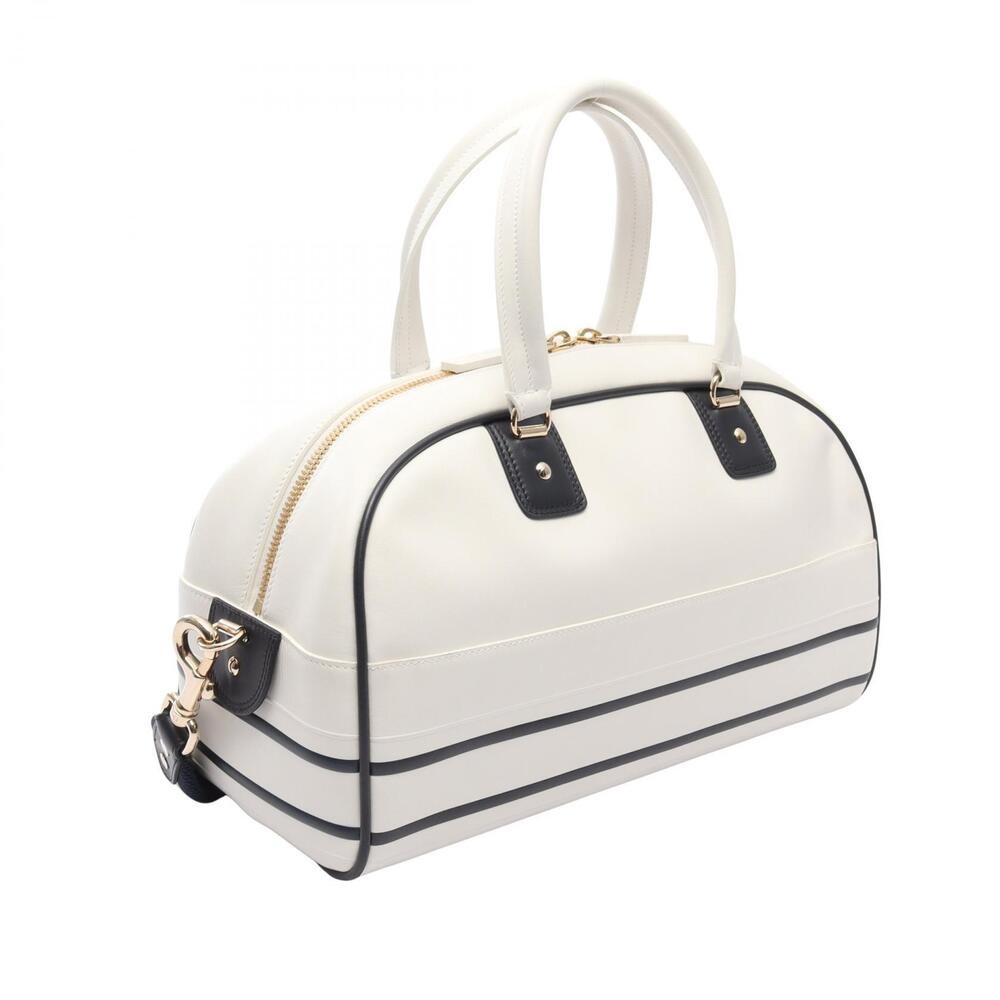 Dior Leather VIBE White Black Bag Bowling